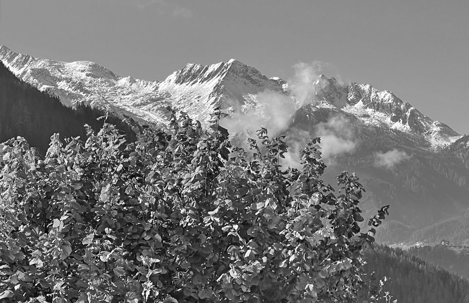 Talschluss Oberpinzgau mit weißen Gipfeln